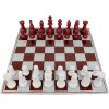 Mauro Ferretti Schachspiel Rot Weiß 61x61x14 cm Polyresin Glas