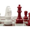 Mauro Ferretti Schachspiel Rot Weiß 61x61x14 cm Polyresin Glas