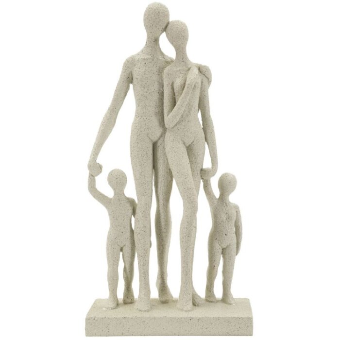 Mauro Ferretti Stons Figurine Familie 16x8x30,5 cm creme
