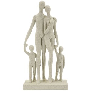 Mauro Ferretti Stons Figurine Familie 16x8x30,5 cm creme