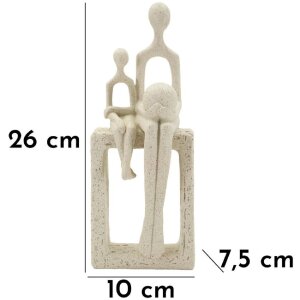Статуэтка Mauro Ferretti Stons Материнство 10x7,5x26 см кремовая