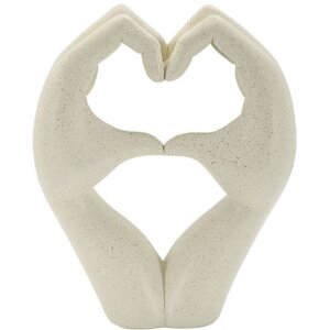 Mauro Ferretti Skulptur Liebe Stones 16,5x7x20 cm creme