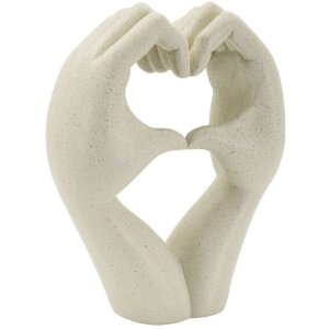 Mauro Ferretti Skulptur Liebe Stones 16,5x7x20 cm creme