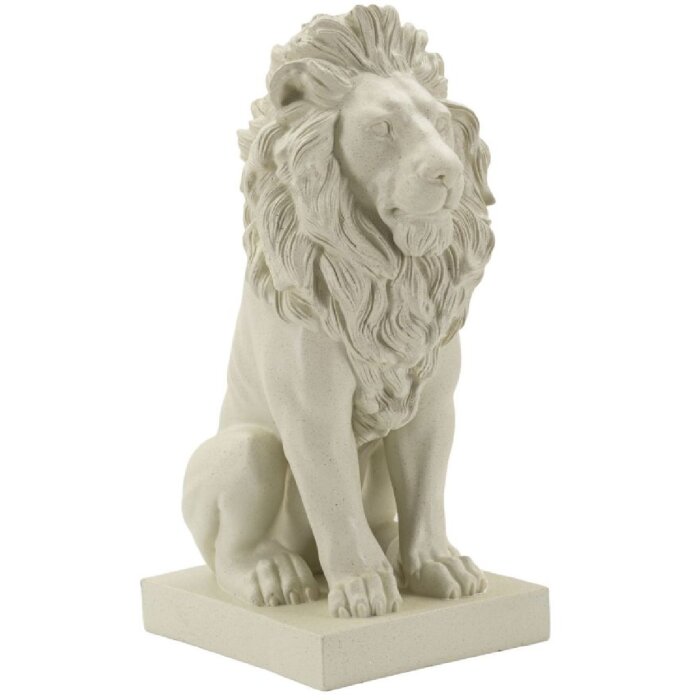 Скульптура Льва Stons от Mauro Ferretti 17,5x25x40 см кремовая