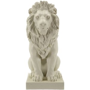 Mauro Ferretti Skulptur Löwe Stons 17,5x25x40 cm creme