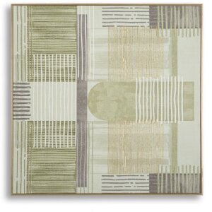 Mauro Ferretti Leinwandbild mit Rahmen Linien 60x3x60 cm