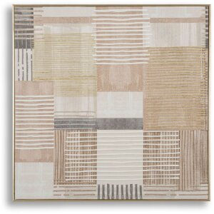 Mauro Ferretti Leinwandbild mit Rahmen Linien 60x3x60 cm