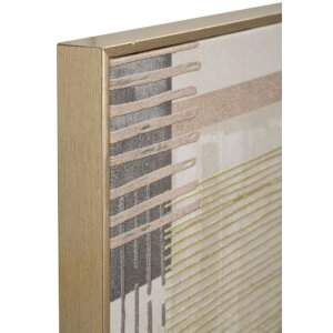 Mauro Ferretti Leinwandbild mit Rahmen Linien 60x3x60 cm