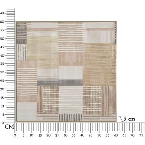 Mauro Ferretti Leinwandbild mit Rahmen Linien 60x3x60 cm