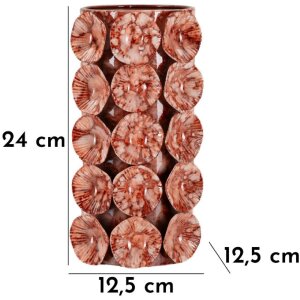 Mauro Ferretti Ваза Drop красная 12,5x12,5x24 см