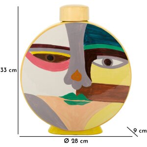 Mauro Ferretti Vase Piccassy Farbe rund 28x9x33 cm