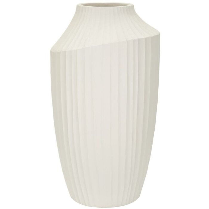 Mauro Ferretti Ice Vase Creme Ø 28,5x50,5 cm MGO Skulptural