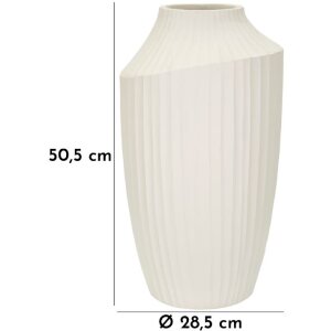 Mauro Ferretti Ice Vase Creme Ø 28,5x50,5 cm MGO Skulptural
