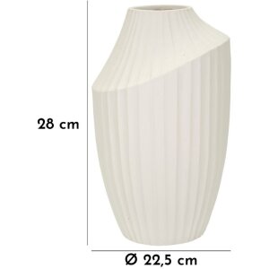 Mauro Ferretti Ваза Eis Ø 22,5x38 см кремовая