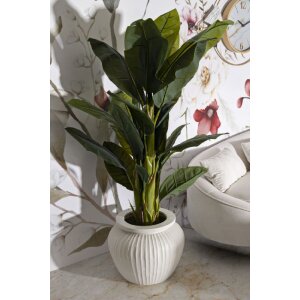 Ваза Mauro Ferretti Chil Ø 48x38 см кремовая