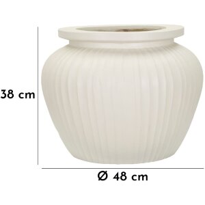 Ваза Mauro Ferretti Chil Ø 48x38 см кремовая