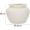 Ваза Mauro Ferretti Chil Ø 48x38 см кремовая