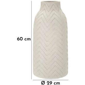 Mauro Ferretti Vase Winter Ø 29x60 cm creme