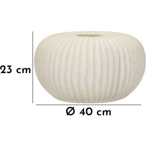 Mauro Ferretti Vase Eiszapfen Ø 40x23 cm creme