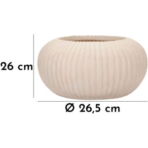 Mauro Ferretti Ваза Nebel Ø35x18 см кремовая