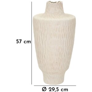 Mauro Ferretti Vase Schatten Ø 29,5x57 cm creme