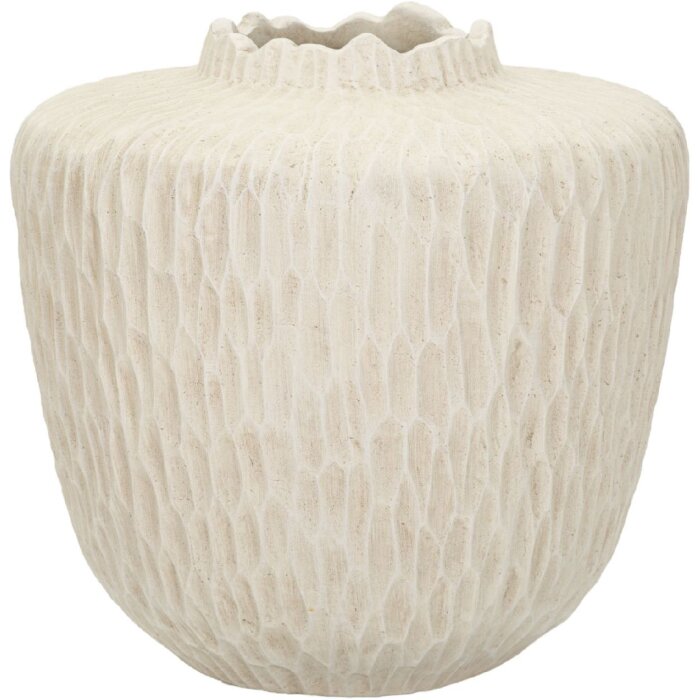 Mauro Ferretti Vase Schatten Ø 35x32,5 cm creme