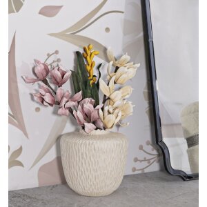 Mauro Ferretti Vase Schatten Ø 35x32,5 cm creme