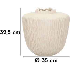 Mauro Ferretti Vase Schatten Ø 35x32,5 cm creme