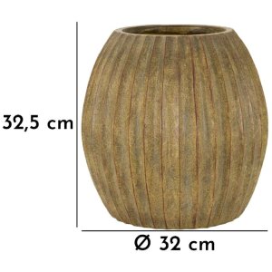 Mauro Ferretti Vase Brise Ø 32x32,5 cm schilfgrün