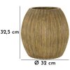 Mauro Ferretti Vase Brise Ø 32x32,5 cm schilfgrün