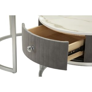 Mauro Ferretti Журнальные столики Greys 2 шт. 70x45 – 50x40 см серые серебристые