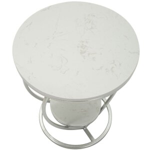 Mauro Ferretti Beistelltisch Herz Ø 40x45,5 cm silber weiß