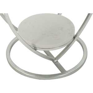Mauro Ferretti Beistelltisch Herz Ø 40x45,5 cm silber weiß