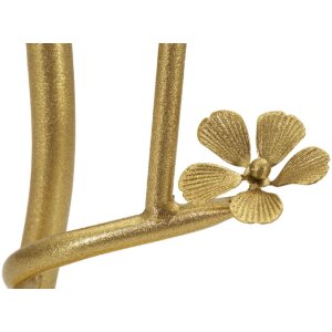 Mauro Ferretti Beistelltisch Vögel Ø38x60cm gold Glas Eisen Aststruktur