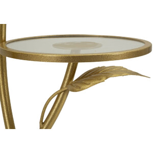 Приставной столик Mauro Ferretti с листом и 3 полками 54x69,5 см золотой