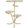 Приставной столик Mauro Ferretti с листом и 3 полками 54x69,5 см золотой