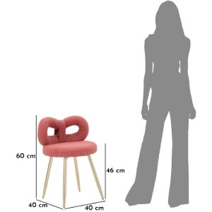 Mauro Ferretti Stuhl Mini Ilary 40x67 cm rosa