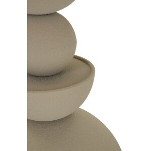 Mauro Ferretti Beistelltisch Düne mit Spiegelplatte Ø 40,5x42 cm creme