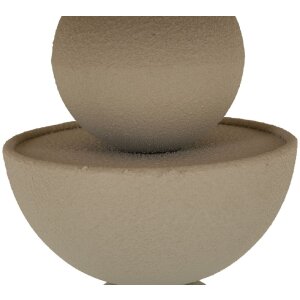 Mauro Ferretti Beistelltisch Düne mit Spiegelplatte Ø 40,5x42 cm creme