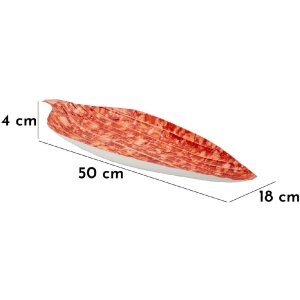 Mauro Ferretti Декоративная чаша Капля Красная 50x18x4 см