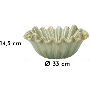 Mauro Ferretti Декоративная чаша Венеция 33x14,5 см зеленая