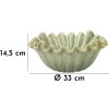 Mauro Ferretti Декоративная чаша Венеция 33x14,5 см зеленая