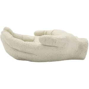 Mauro Ferretti Декоративная чаша Hands Stons 22,7x20x7,3 см кремового цвета