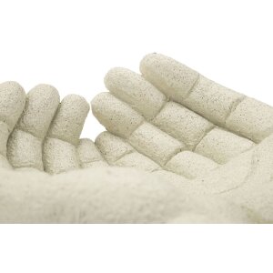 Mauro Ferretti Декоративная чаша Hands Stons 22,7x20x7,3 см кремового цвета