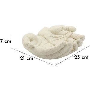 Mauro Ferretti Декоративная чаша Hands Stons 22,7x20x7,3 см кремового цвета