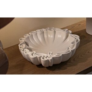 Mauro Ferretti Декоративная чаша Stons 30,5x29x7,5 см кремовая