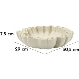 Mauro Ferretti Декоративная чаша Stons 30,5x29x7,5 см кремовая