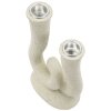 Mauro Ferretti Kerzenhalter Stons 12x7x20 cm creme
