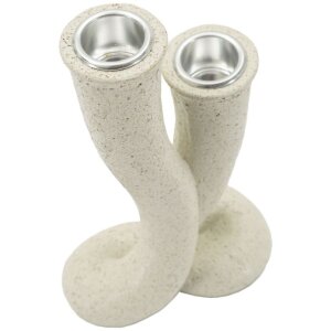 Mauro Ferretti Kerzenhalter Stons 10x6,5x17,5 cm creme