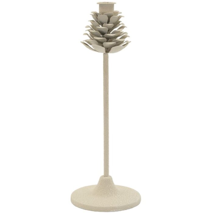 Mauro Ferretti Kerzenhalter Pigna Düne 11,5x33,5 cm creme